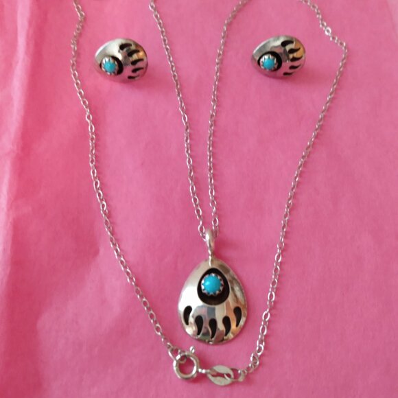 Turquoise earrings & pendant set.NWOT - Picture 7 of 7